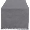 imageDII Everyday Collection Fringed Solid Tabletop Placemat Set Pumpkin Spice 6 PieceGrey