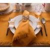 imageDII Everyday Collection Fringed Solid Tabletop Placemat Set Pumpkin Spice 6 PiecePumpkin Spice