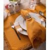 imageDII Everyday Collection Fringed Solid Tabletop Placemat Set Pumpkin Spice 6 PiecePumpkin Spice