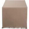 imageDII Everyday Collection Fringed Solid Tabletop Placemat Set Pumpkin Spice 6 PieceStone Brown