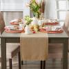 imageDII Everyday Collection Fringed Solid Tabletop Placemat Set Pumpkin Spice 6 PieceStone Brown