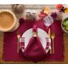 imageDII Everyday Collection Fringed Solid Tabletop Placemat Set Pumpkin Spice 6 PieceWine