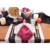 imageDII Everyday Collection Fringed Solid Tabletop Placemat Set Pumpkin Spice 6 PieceWine
