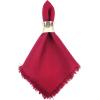imageDII Everyday Collection Fringed Solid Tabletop Placemat Set Pumpkin Spice 6 PieceWine