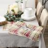 imageDII Fall ampamp Thanksgiving Dining Table Dcor Reusable Cotton Fabric Table Runner 13x36 Rustic Homespun PlaidTable Runner  13x108