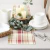 imageDII Fall ampamp Thanksgiving Dining Table Dcor Reusable Cotton Fabric Table Runner 13x36 Rustic Homespun PlaidTable Runner  13x108
