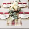 imageDII Fall ampamp Thanksgiving Dining Table Dcor Reusable Cotton Fabric Table Runner 13x36 Rustic Homespun PlaidTable Runner  13x108