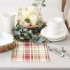 imageDII Fall ampamp Thanksgiving Dining Table Dcor Reusable Cotton Fabric Table Runner 13x36 Rustic Homespun PlaidTable Runner  13x36