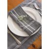 imageDII French Stripe Tabletop Collection Farmhouse Style Dining Table Linen Napkin Set 20x20 TaupeWhite 6 PieceGray Chambray
