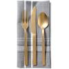 imageDII French Stripe Tabletop Collection Farmhouse Style Dining Table Linen Napkin Set 20x20 TaupeWhite 6 PieceGray Chambray