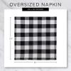 imageDII French Stripe Tabletop Collection Farmhouse Style Dining Table Linen Napkin Set 20x20 TaupeWhite 6 PieceRed Chambray
