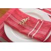 imageDII French Stripe Tabletop Collection Farmhouse Style Dining Table Linen Napkin Set 20x20 TaupeWhite 6 PieceRed Chambray
