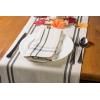 imageDII French Stripe Tabletop Collection Farmhouse Style Dining Table Linen Napkin Set 20x20 TaupeWhite 6 PieceTaupeBlack