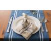 imageDII French Stripe Tabletop Collection Farmhouse Style Dining Table Linen Napkin Set 20x20 TaupeWhite 6 PieceTaupeBlue