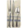 imageDII French Stripe Tabletop Collection Farmhouse Style Dining Table Linen Napkin Set 20x20 TaupeWhite 6 PieceTaupeBlue