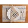 imageDII French Stripe Tabletop Collection Farmhouse Style Dining Table Linen Napkin Set 20x20 TaupeWhite 6 PieceTaupeBlue
