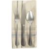 imageDII French Stripe Tabletop Collection Farmhouse Style Dining Table Linen Napkin Set 20x20 TaupeWhite 6 PieceTaupeGray