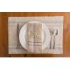 imageDII French Stripe Tabletop Collection Farmhouse Style Dining Table Linen Napkin Set 20x20 TaupeWhite 6 PieceTaupeGray
