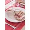 imageDII French Stripe Tabletop Collection Farmhouse Style Dining Table Linen Napkin Set 20x20 TaupeWhite 6 PieceTaupeRed