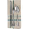 imageDII French Stripe Tabletop Collection Farmhouse Style Dining Table Linen Napkin Set 20x20 TaupeWhite 6 PieceTaupeTeal