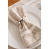imageDII French Stripe Tabletop Collection Farmhouse Style Dining Table Linen Napkin Set 20x20 TaupeWhite 6 PieceTaupeWhite