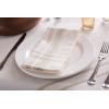 imageDII French Stripe Tabletop Collection Farmhouse Style Dining Table Linen Napkin Set 20x20 TaupeWhite 6 PieceWhite Chambray