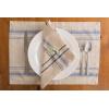 imageDII French Stripe Tabletop Collection Farmhouse Style Dining Table Linen Placemat Set 13x19 Blue Chambray 6 PieceTaupeBlue