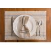 imageDII French Stripe Tabletop Collection Farmhouse Style Dining Table Linen Placemat Set 13x19 Blue Chambray 6 PieceTaupeGray