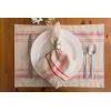 imageDII French Stripe Tabletop Collection Farmhouse Style Dining Table Linen Placemat Set 13x19 Blue Chambray 6 PieceTaupeRed