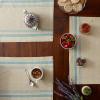 imageDII French Stripe Tabletop Collection Farmhouse Style Dining Table Linen Placemat Set 13x19 Blue Chambray 6 PieceTaupeTeal
