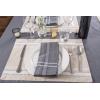 imageDII French Stripe Tabletop Collection Farmhouse Style Dining Table Linen Placemat Set 13x19 Blue Chambray 6 PieceTaupeWhite