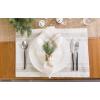 imageDII French Stripe Tabletop Collection Farmhouse Style Dining Table Linen Placemat Set 13x19 Blue Chambray 6 PieceTaupeWhite