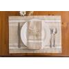 imageDII French Stripe Tabletop Collection Farmhouse Style Dining Table Linen Placemat Set 13x19 Blue Chambray 6 PieceTaupeWhite