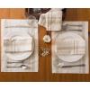 imageDII French Stripe Tabletop Collection Farmhouse Style Dining Table Linen Placemat Set 13x19 Blue Chambray 6 PieceWhite Chambray