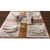 imageDII French Stripe Tabletop Collection Farmhouse Style Dining Table Linen Placemat Set 13x19 Blue Chambray 6 PieceWhite Chambray