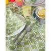 imageDII Green Lattice Outdoor Tabletop Collection Stain Resistant ampamp Waterproof 60quot Round wZipper Green60 x 84 in wZipper