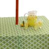 imageDII Green Lattice Outdoor Tabletop Collection Stain Resistant ampamp Waterproof 60quot Round wZipper Green60 x 84 in wZipper