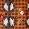 imageDII Halloween Party Tabletop Decor Reusable ampamp Machine Washable Cotton Fabric Napkin Set 20x20 Black Skull Damask 6 PieceBlack  Orange Buffalo Check