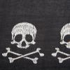 imageDII Halloween Party Tabletop Decor Reusable ampamp Machine Washable Cotton Fabric Napkin Set 20x20 Black Skull Damask 6 PieceSkull  Bones