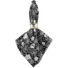 imageDII Halloween Party Tabletop Decor Reusable ampamp Machine Washable Cotton Fabric Napkin Set 20x20 Black Skull Damask 6 PieceSkulls Ghosts  Spider Webs