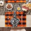 imageDII Halloween Party Tabletop Decor Reusable ampamp Machine Washable Cotton Fabric Napkin Set 20x20 Black Skull Damask 6 PieceSkulls Ghosts  Spider Webs