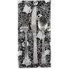 imageDII Halloween Party Tabletop Decor Reusable ampamp Machine Washable Cotton Fabric Napkin Set 20x20 Black Skull Damask 6 PieceSkulls Ghosts  Spider Webs