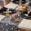 imageDII Halloween Party Tabletop Decor Reusable ampamp Machine Washable Cotton Fabric Napkin Set 20x20 Black Skull Damask 6 PieceSkulls Ghosts  Spider Webs