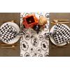 imageDII Halloween Party Tabletop Decor Reusable ampamp Machine Washable Cotton Fabric Napkin Set 20x20 Black Skull Damask 6 PieceSpooky Portraits