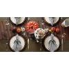 imageDII Halloween Party Tabletop Decor Reusable ampamp Machine Washable Cotton Fabric Napkin Set 20x20 Black Skull Damask 6 PieceSpooky Spider Web