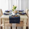 imageDII Handmade Chindi Tabletop Reversible and Machine Washable Placemat Set 13x19 NaturalBlue