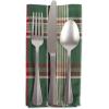 imageDII Holiday Kitchen and Table Dcor Christmas Cloth Square Napkin Set Dark Green Plaid 6 CountDark Green Plaid
