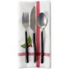 imageDII Holiday Kitchen and Table Dcor Christmas Cloth Square Napkin Set Dark Green Plaid 6 CountWhite With Red Border  Embroidered Holly Leaves