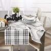 imageDII Home Sweet Farmhouse Plaid Tabletop Collection Placemat Set 13x19 French Stripe StoneBlack