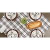 imageDII Home Sweet Farmhouse Plaid Tabletop Collection Placemat Set 13x19 French Stripe StoneBlack
